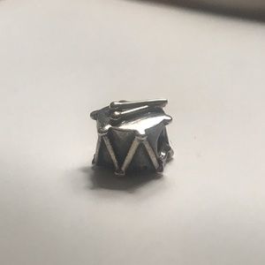 Pandora Drums Silver & 14k Gold Charm